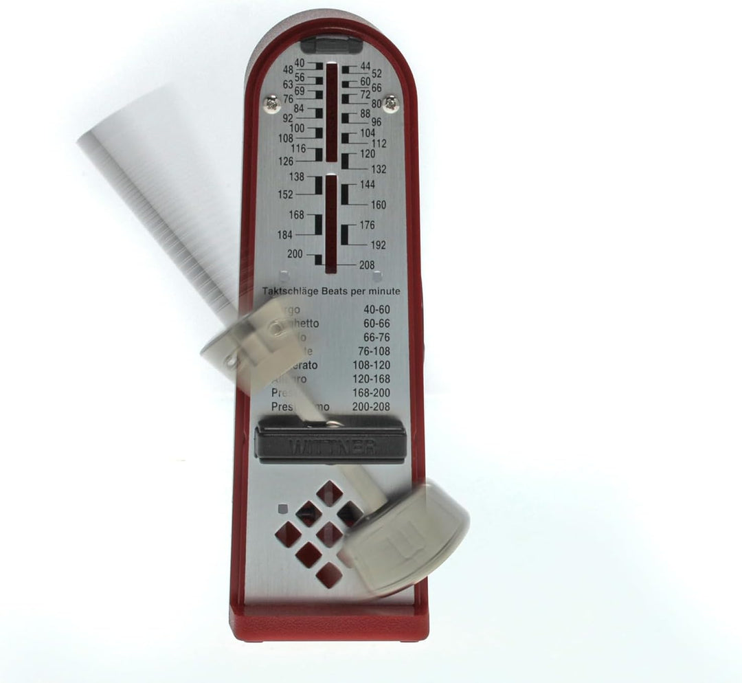 Wittner Metronom 890141 Kunststoffgehäuse ohne Glocke Taktell Piccolino rubinrot, rubinrot
