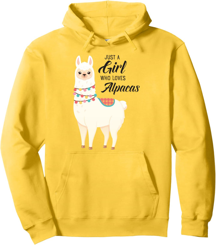 Just A Girl Who Loves Alpacas - Valentinstag Alpaka Lama Pullover Hoodie