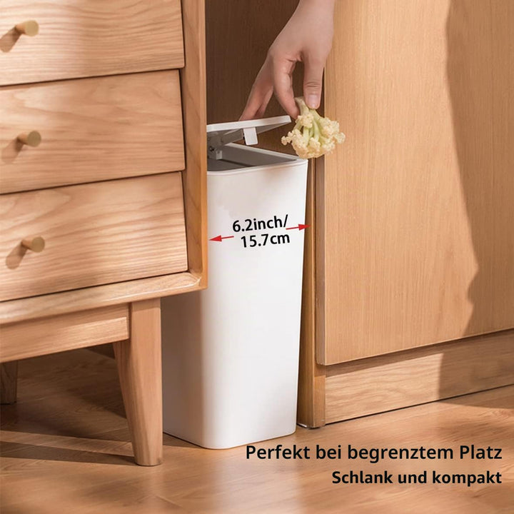 3 Stück 10 l Mülleimer mit Pop-Up-Deckel. Kleiner Mülleimer mit Deckel, Abfallkorb für Küche, Schlaf