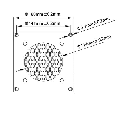 Euroharry Lüftungsgitter 120mm Lüfterabdeckun ，für PC, Computer, AV, elektronische Schränke, (Gebürs