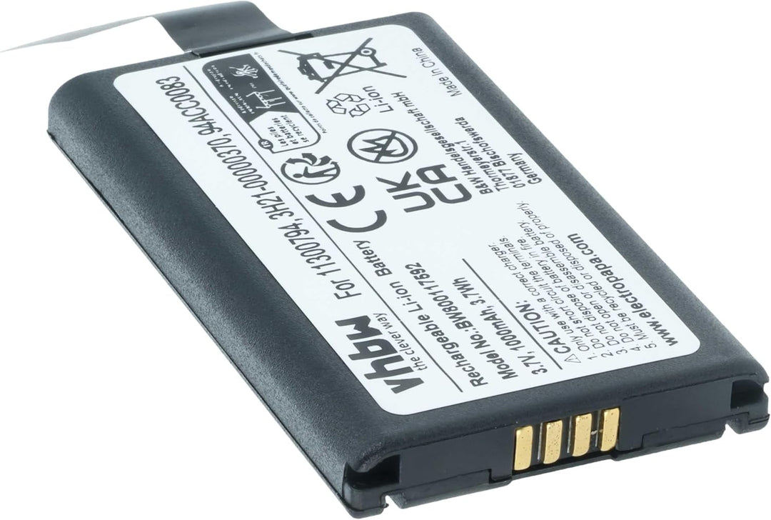 vhbw Akku Ersatz für Datalogic BP08-000600 für Barcodescanner POS (1000mAh, 3,7V, Li-Ion)