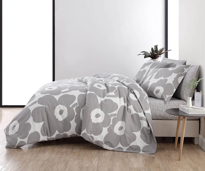 Marimekko | Unikko Collection | Bettbezug-Set – 100% Baumwolle, mittelschwer & Ganzjahresbettwäsche