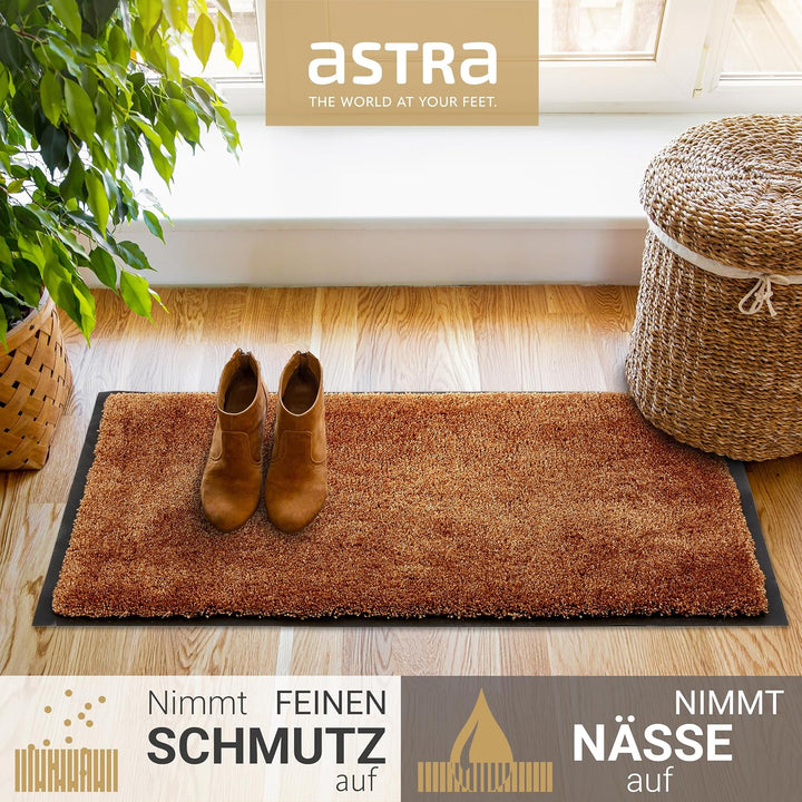 Rutschfeste Schmutzfangmatte innen weich - Kupfer 60 x 80 cm (Rechteckig) | Pflegeleichte Sauberlauf
