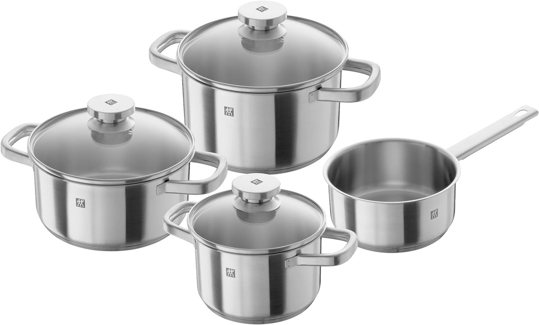 ZWILLING Joy Kochtopf-Set, 4-teilig, 3 Deckel, Induktionsgeeignet, Edelstahl 4 tlg., 4 tlg.