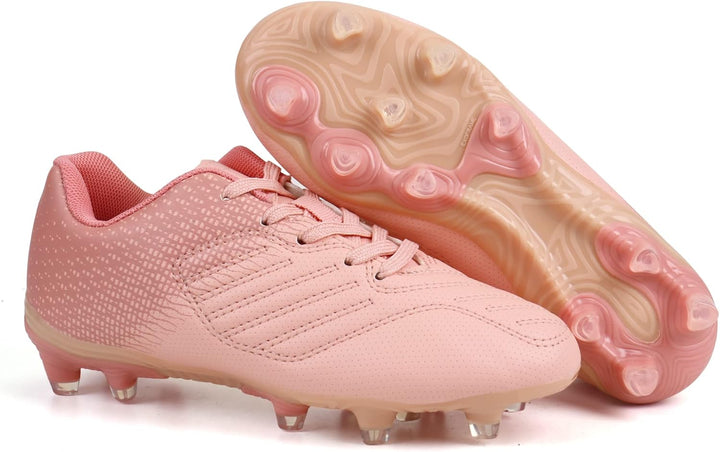 JABASIC Fussballschuhe Kinder Jungen Mädchen Sportliche Outdoor Stollenschuhe Kinder 29 EU Lt Rosa,