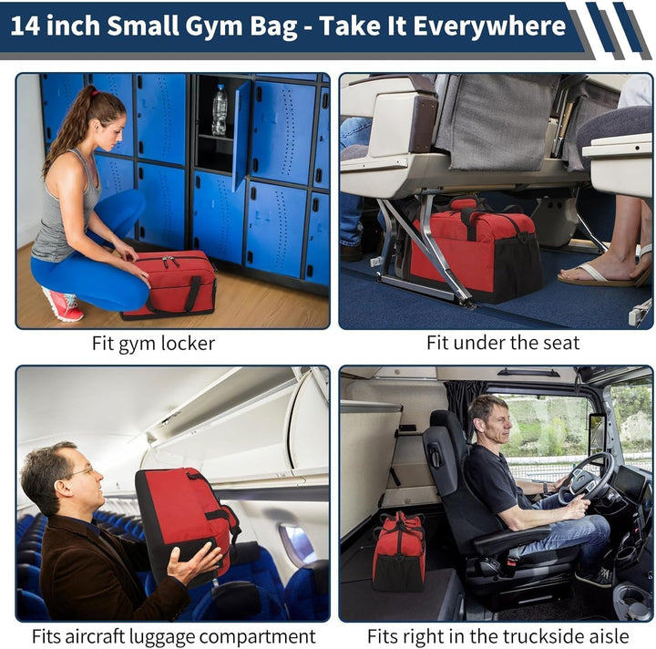 Kleine Sporttasche mit Nassfach - 35×20×20cm Handgepäck, Mini Duffle Bag mit Mehreren Fächern für Sp