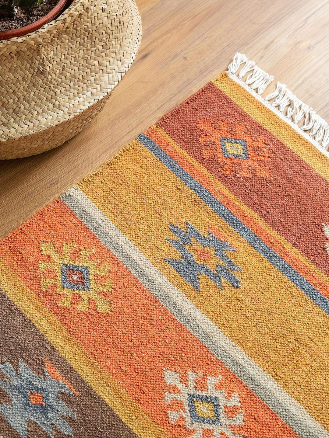 benuta Pure Handgewebter Kelim Zohra - Wolle - Läufer & im Style: Kelim,Traditionell, Ethno-Style, N