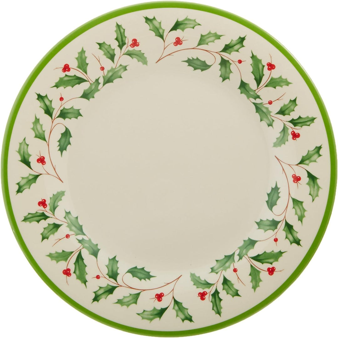 Lenox Holiday Teller-Set, Melamin, 0,7 kg, Rot/Grün, 4-teilig Akzent-Teller, Akzent-Teller