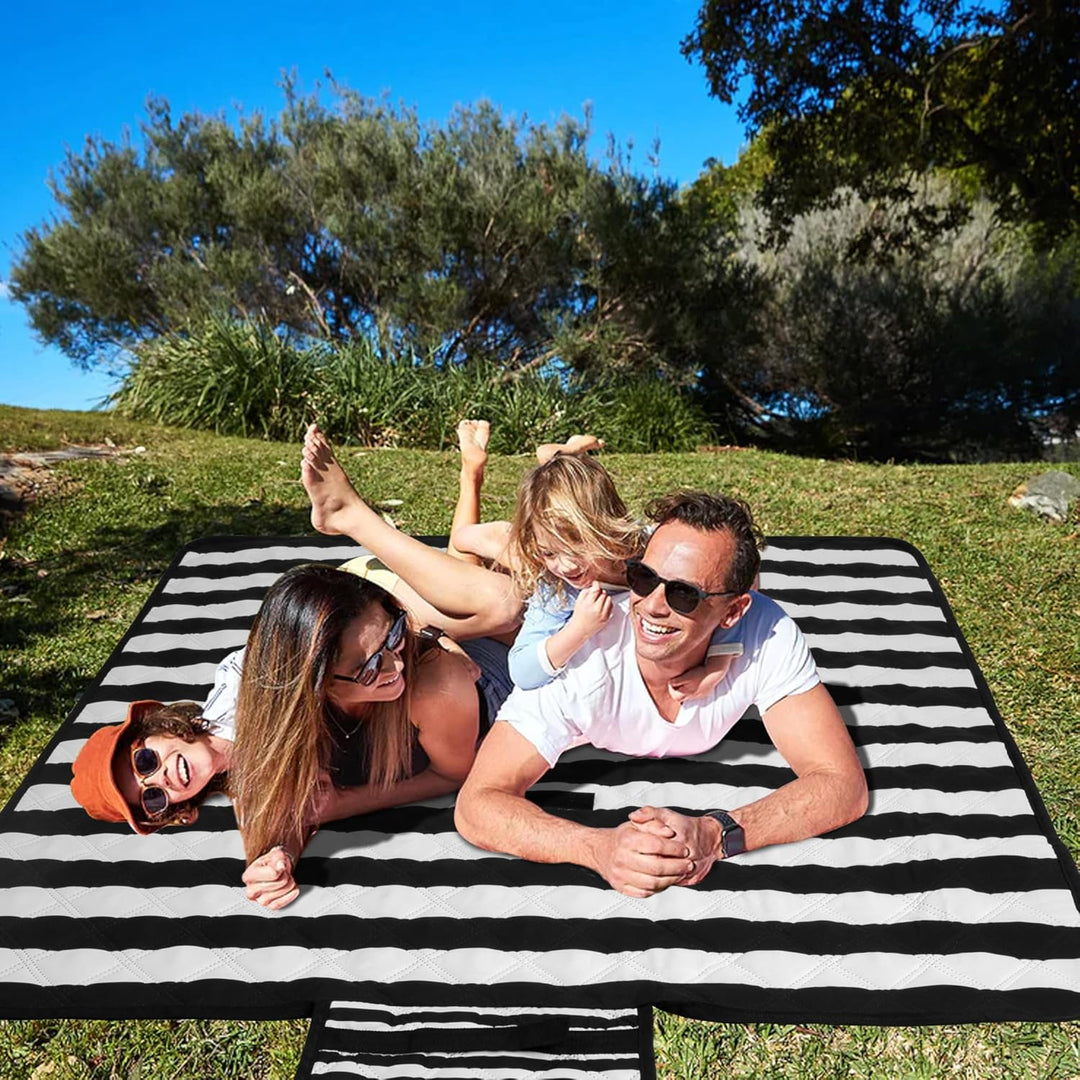 Picknickdecke Wasserdicht, 200 x 200 cm Isoliert Stranddecke Sandfrei mit Tragegriff, Ultraleicht Tr