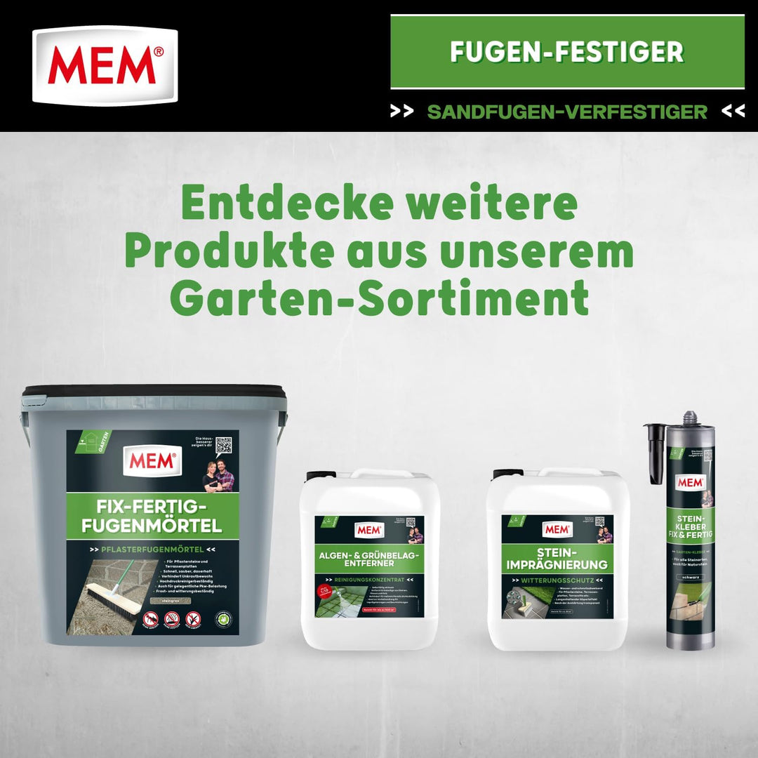 MEM Fugen-Festiger für Sandfugen und zur Sanierung von Fugenrissen, Einfache Anwendung, Gegen Unkrau