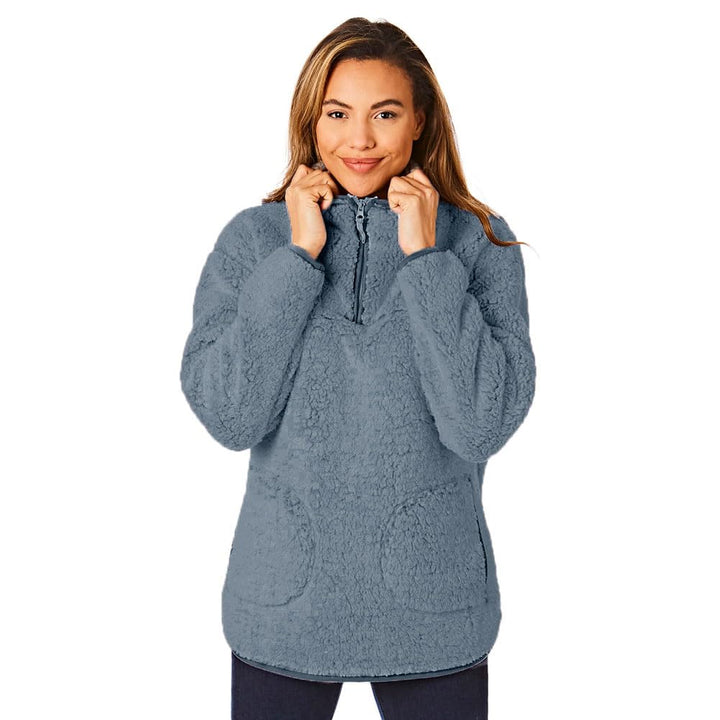 Light & Shade Damen Borg Supersoft Fleece Snuggle Nachthemd, S-M Marine