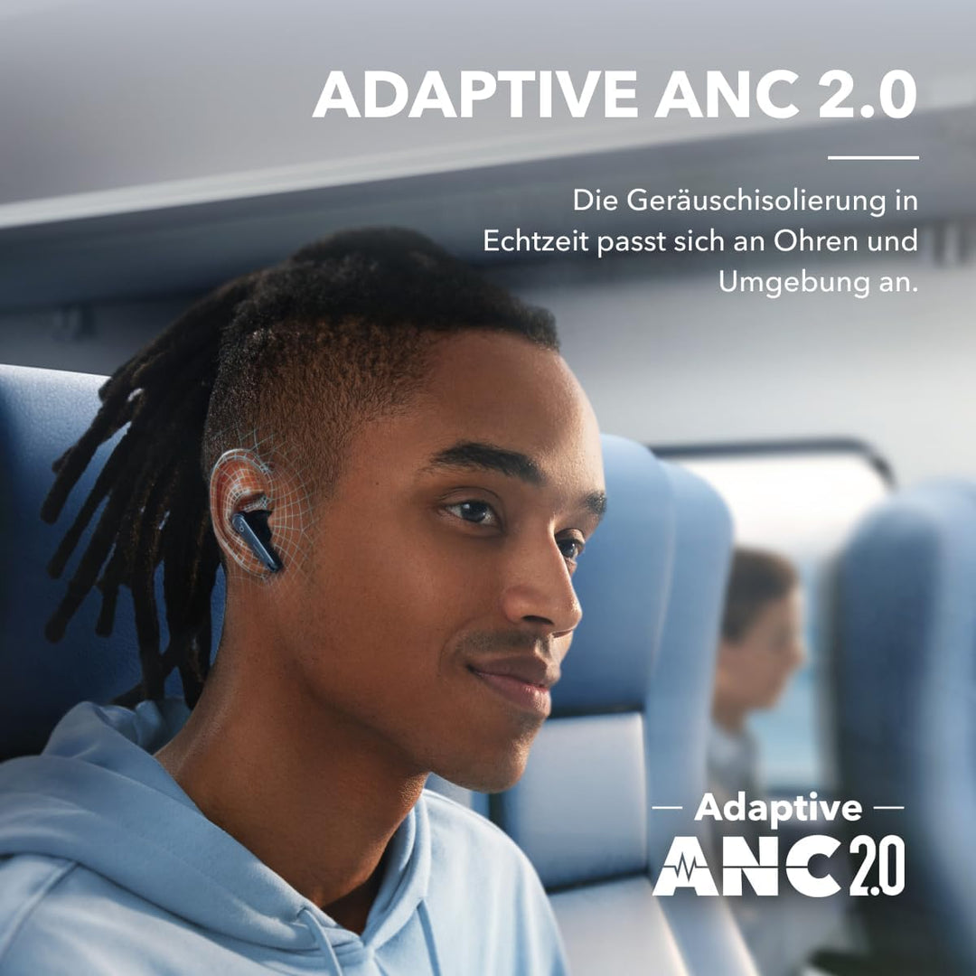 soundcore by Anker Liberty 4 NC Bluetooth-Kopfhörer mit Geräuschunterdrückung, 98,5% Noise Cancellin