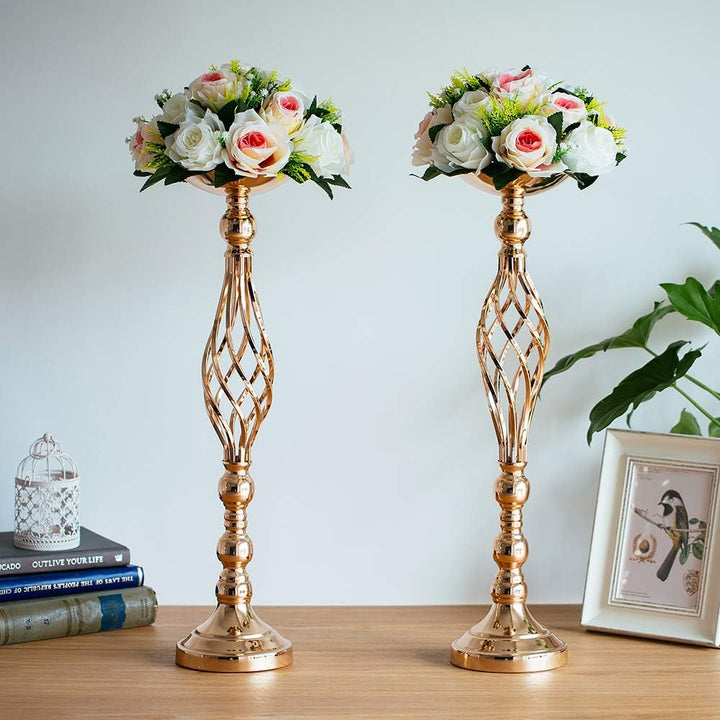 NUPTIO 2 Stücke Vasen Hochzeitsmittelstücke Tischdekoration Blumenständer 59cm für Hochzeit Party Em