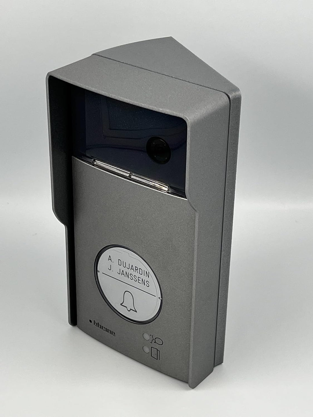 XONI Gehäuse 30° Winkel rechts grau metallisiert kompatibel mit BTicino Linea 3000 Videotelefon & An