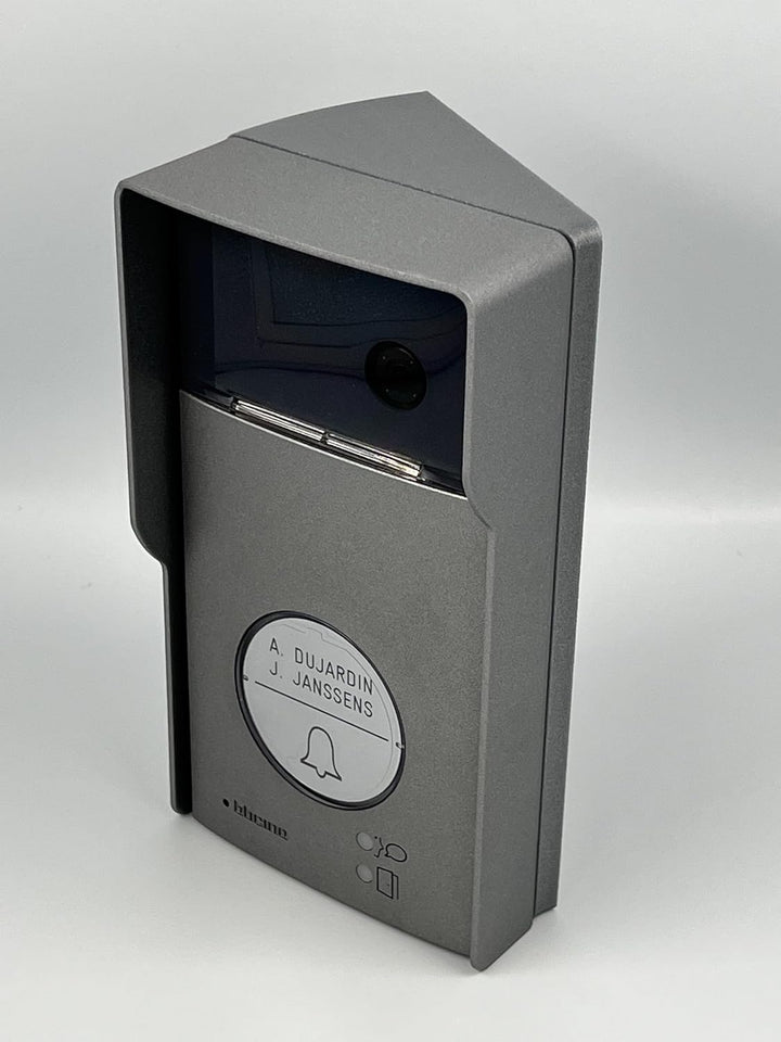 XONI Gehäuse 30° Winkel rechts grau metallisiert kompatibel mit BTicino Linea 3000 Videotelefon & An