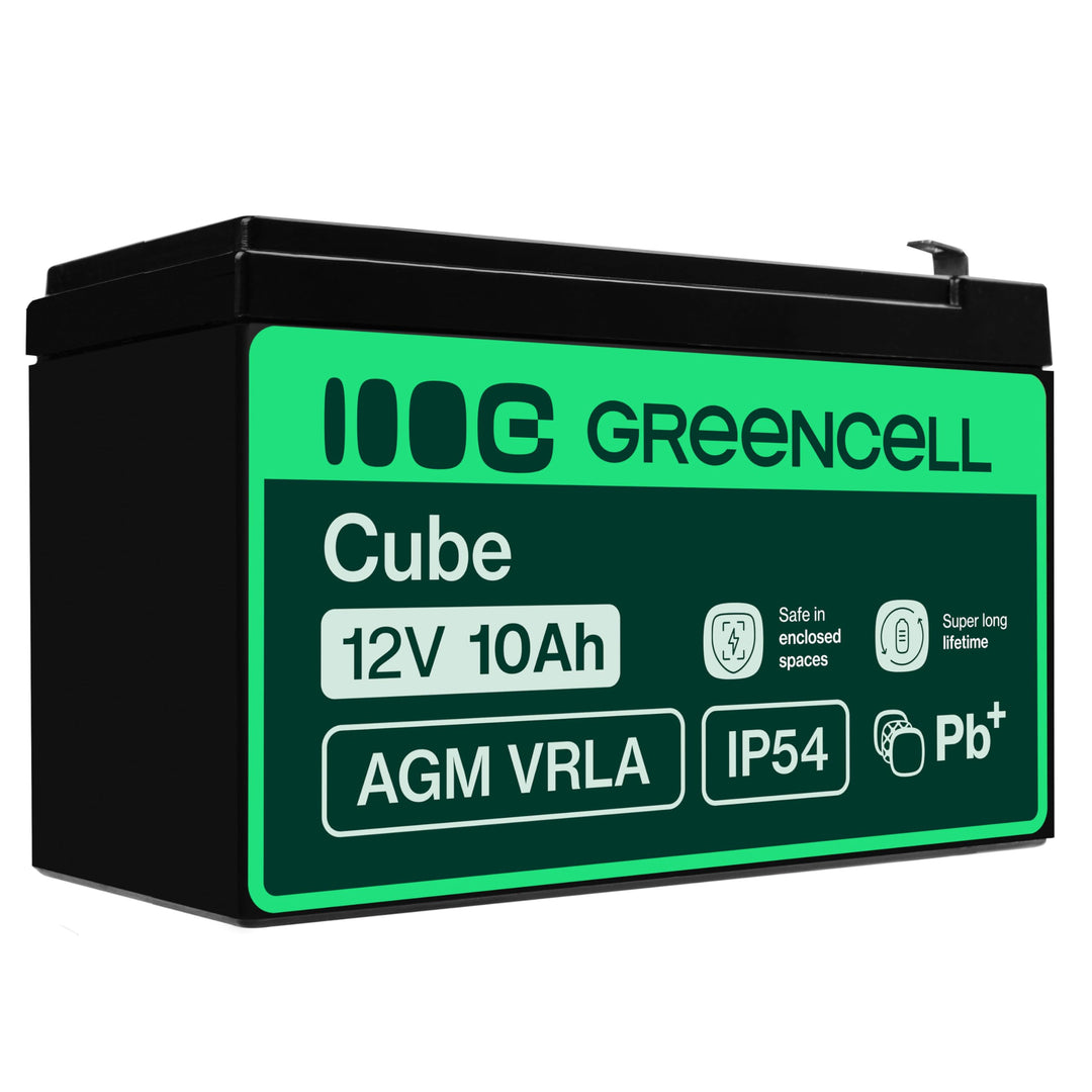 Green Cell® AGM 12V 10Ah Akku Vlies VRLA Blei-Batterie Bleiakku Ersatzakku Gelakku Akkubatterie Zykl
