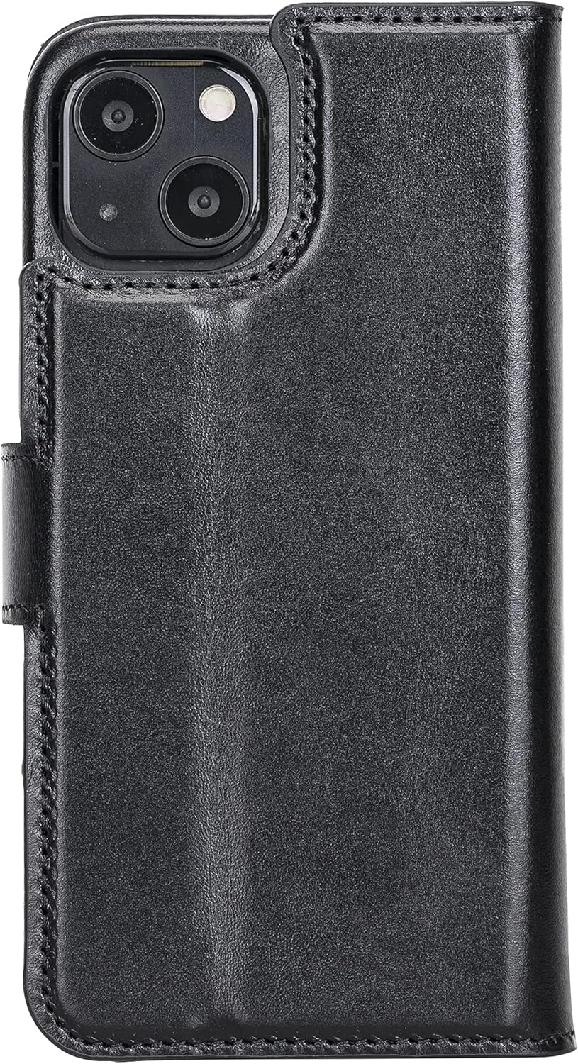 Solo Pelle Lederhülle kompatibel für iPhone 13 in 6.1 Zoll abnehmbare Hülle (2in1) inkl. Kartenfäche