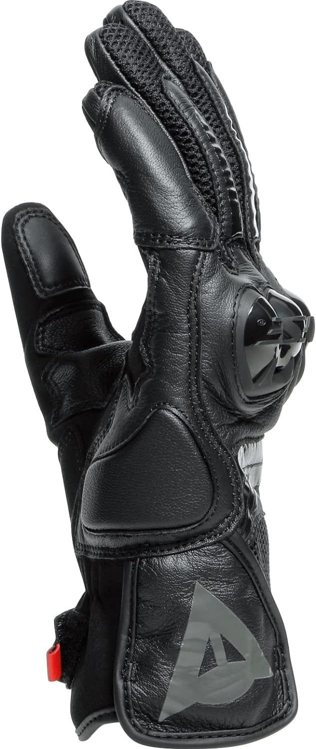 Dainese Mig 3 Unisex Leather Gloves, Motorradhandschuhe Leder mit Protektoren, für Damen und Herren,