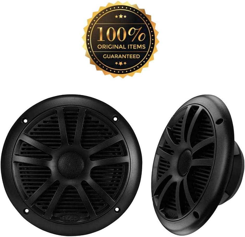 KIT-Set FÜR BOSS Audio Systems MR6B 2 Doppelkonus-Marinelautsprecher 6,5 Zoll 16,50 cm 165 mm 90 Wat