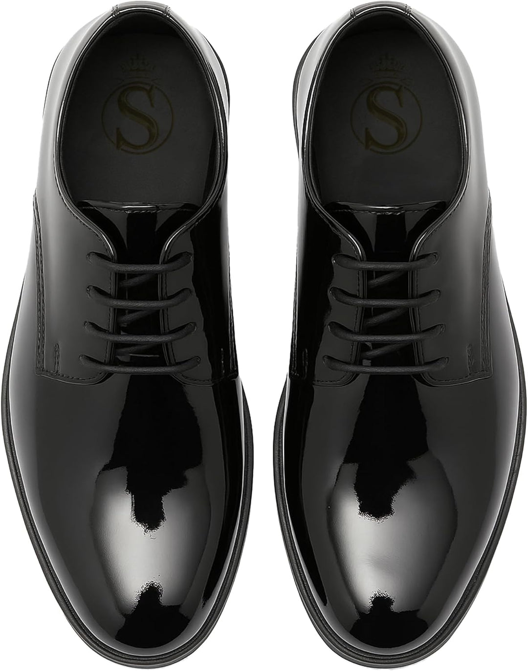 SIRRI Jungen-Derby-Schuhe aus Lackleder für formelle Kleidung zum Schnüren für Hochzeit und Abschlus