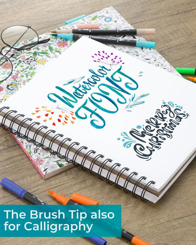 Ohuhu Filzstifte, 120 Dual Brush Pen Pinselstifte Aquarell Marker Set für Kind und Erwachsene für Jo