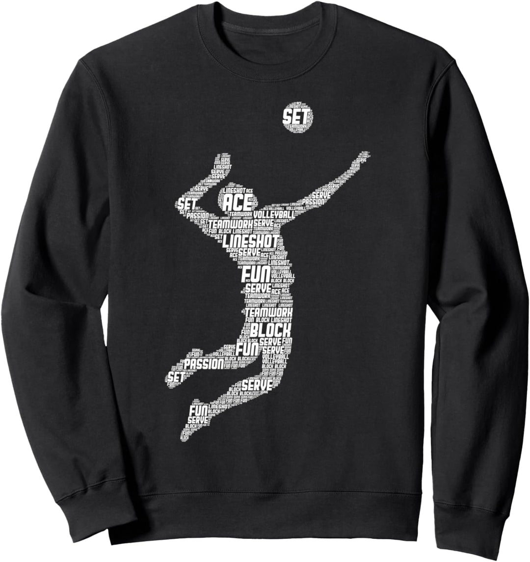 Volleyball Volleyballer Herren Jungen Kinder Sweatshirt