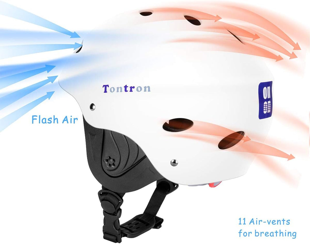 Tontron Wakeboard Kajak Kitesurf Wassersport Helm Weiss L
