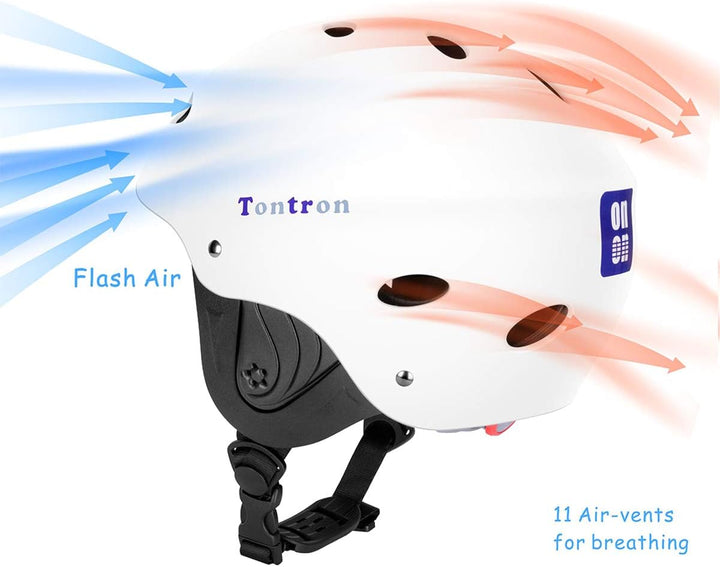 Tontron Wakeboard Kajak Kitesurf Wassersport Helm Weiss L