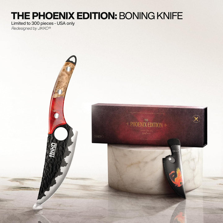 JIKKO Neue Phoenix-Edition - Japanisches Kochmesser, Professionelles Küchenmesser, Klinge aus Edelst