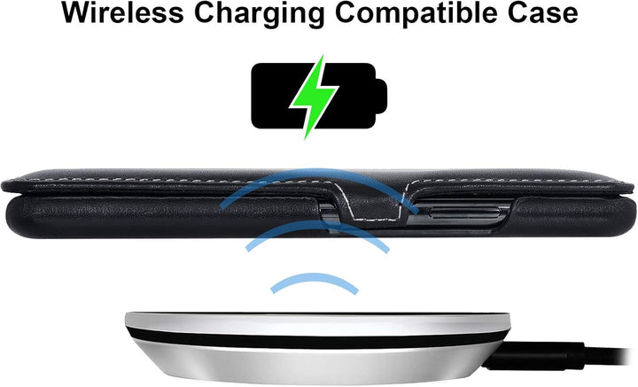 STILGUT Book Case kompatibel mit Samsung Galaxy Note 20 Hülle aus Leder mit Clip-Verschluss, Lederhü