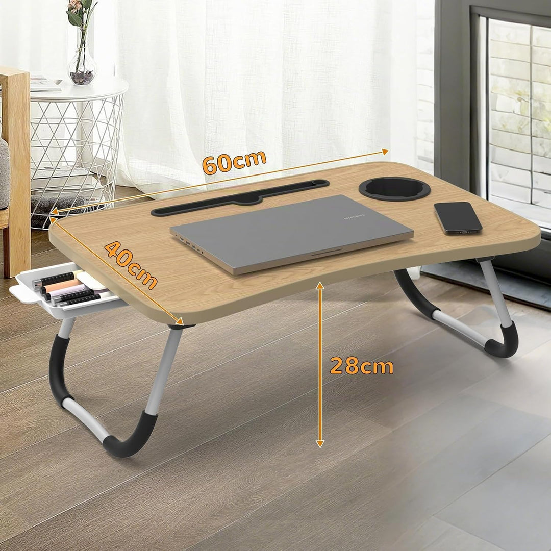 Huracan Laptop Tisch für Sofa, Betttablett Klappbar, Tragbares Laptoptisch für Bett, Lapdesk mit Sch