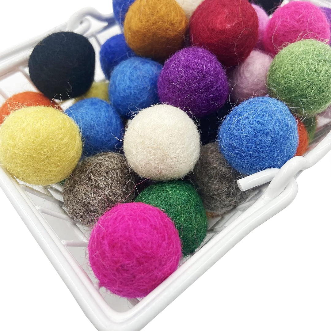 Wolle Fetl Ball 2cm 100pc Wollknäuel DIY Girlande Party Dekor DIY Custom Filz Ball Home Dekor Mischf