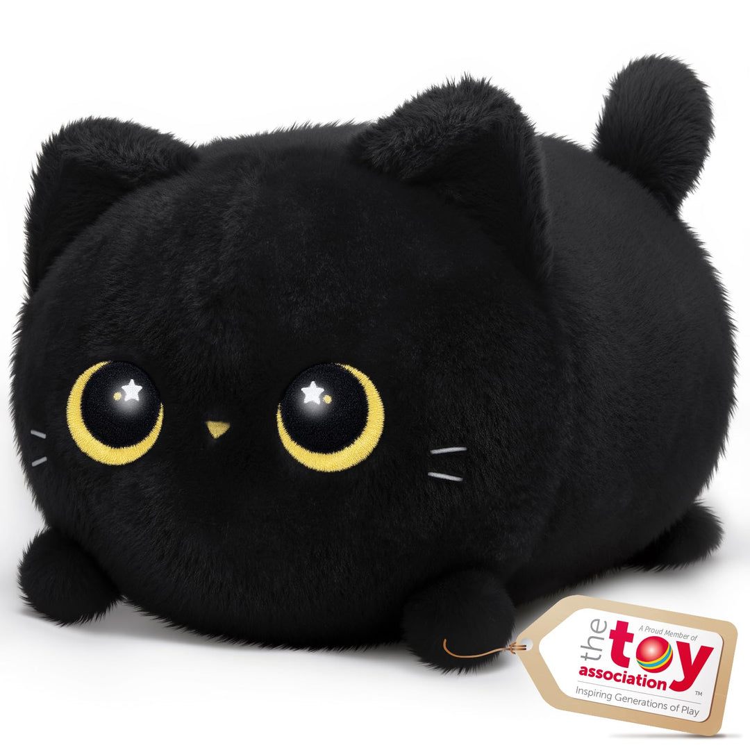 Mewaii Schwarze Katze Plüsch Niedliche Katze Plüschtier Weiches Kätzchen Plüsch Kuschelkissen Anime