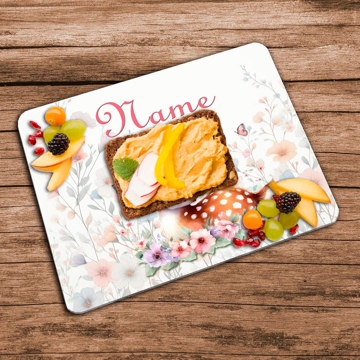 Vesperbrettchen mit Name/Frühstücksbrettchen Brotzeitbrettchen Schneidebrettchen mit Motiv und Perso