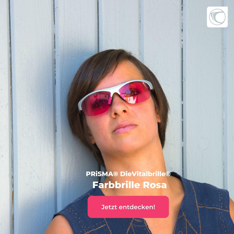PRiSMA ROSA Farbbrille - DieVitalbrille - Modell CLASSIC - 100% UV-Schutz UV400 - E936S