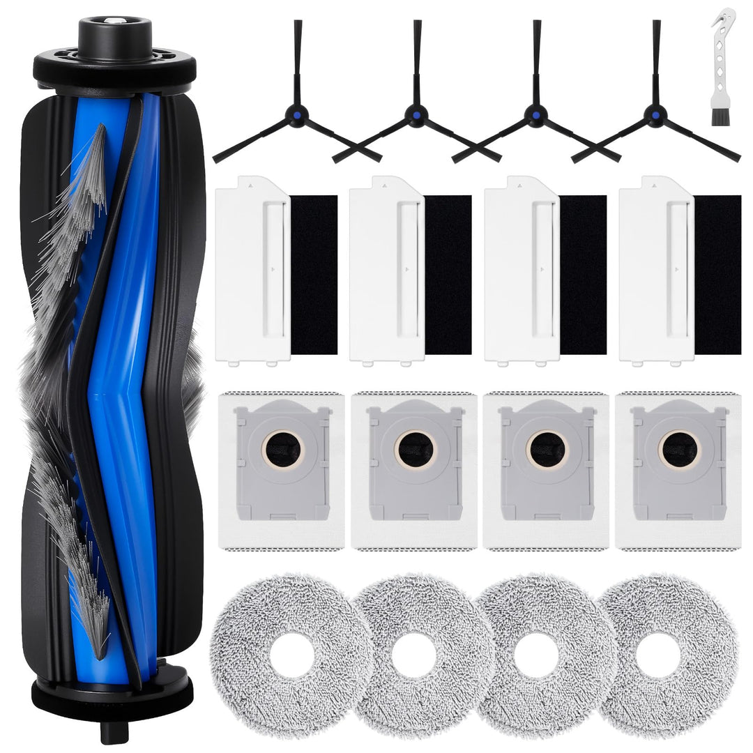 Zubehörset für ECOVACS DEEBOT MINI Saugroboter Ersatzteile, 1 Hauptbürste, 4 Seitenbürsten, 4 Filter