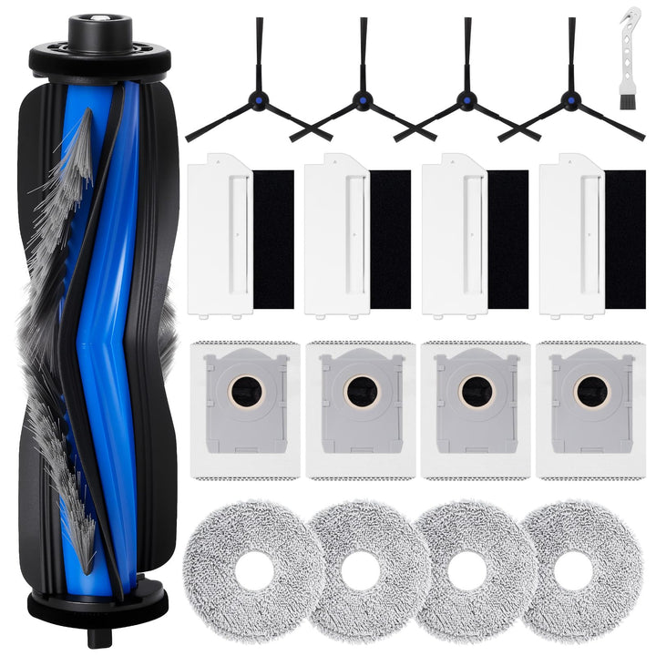 Zubehörset für ECOVACS DEEBOT MINI Saugroboter Ersatzteile, 1 Hauptbürste, 4 Seitenbürsten, 4 Filter