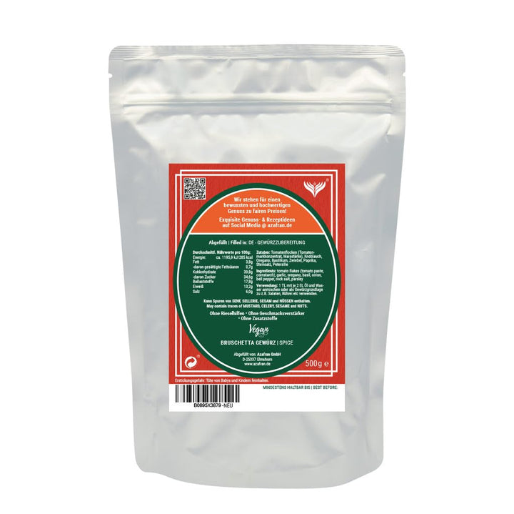 Azafran Bruschetta Gewürz I Gewürzzubereitung | Kräuter getrocknet 500g 500 g (1er Pack), 500 g (1er