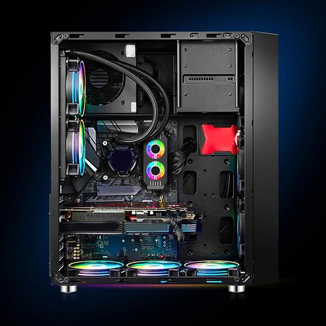 ARGB DDR-Speicher-RAM-Kühler, Computerspeicher-RAM-Kühler, PWM-Temperaturregelung, Doppellüfter für