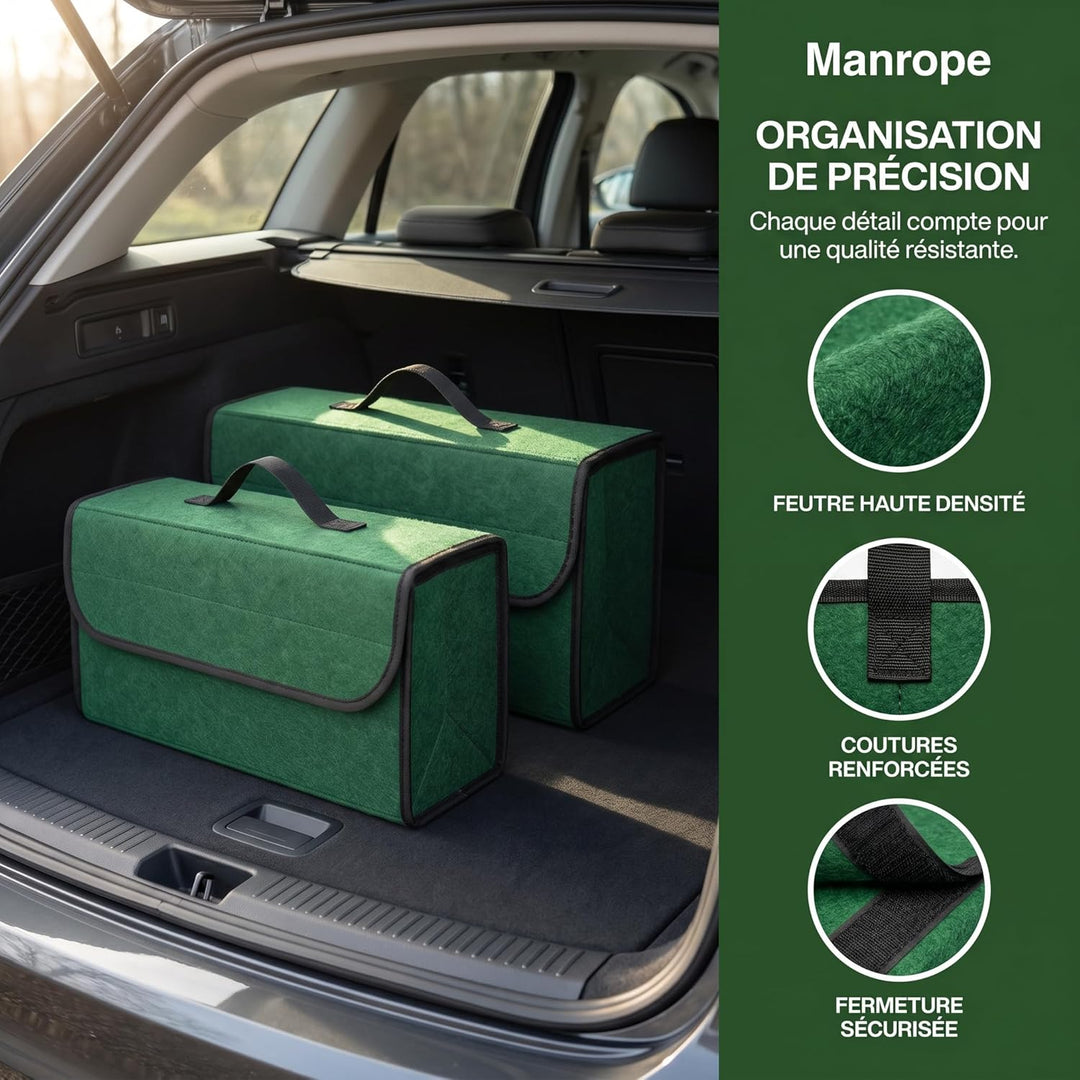 Kofferraum Organizer aus Filz, 2 Stück 50 x 24 x 17 cm Auto Kofferraum Organizer Kofferraumtasche mi