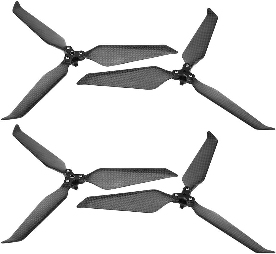 Dilwe 3-Blatt-Propeller, Kohlefaser-Schnellkupplungsrequisiten 8743 Foldble-Propeller mit Geräuschun
