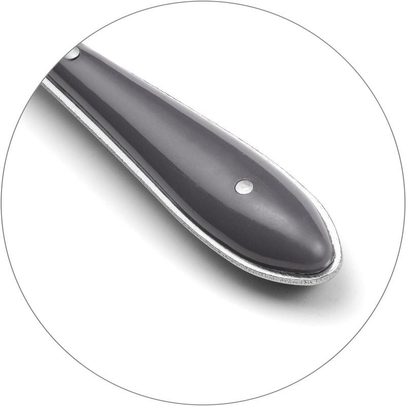 Amefa S24 PP Bistro Besteck, 24 Teile, Edelstahl, 1,5 mm dick, Grau/Schwarz, 9 x 9 x 24 cm, Schwarz