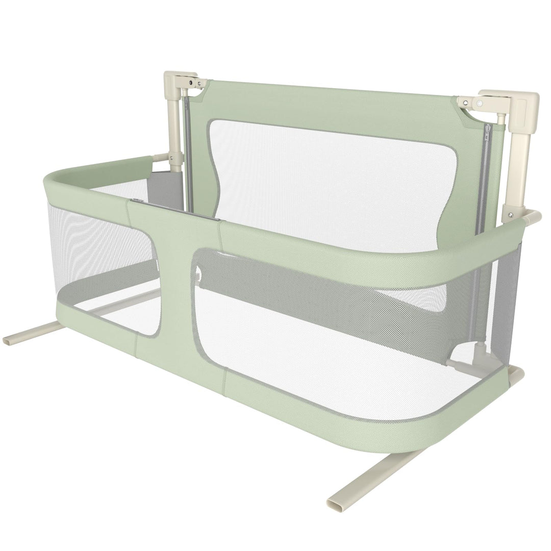 HUOLE Bettschutzgitter mit Verstellbarer Gurte,Rausfallschutz Bett 180° faltbar für Boxspringbett, B