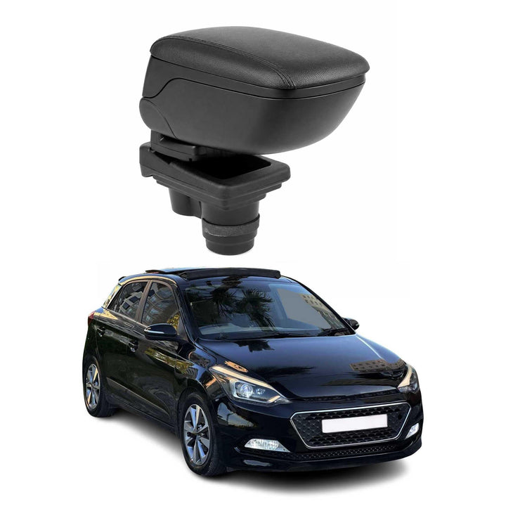 Mittelarmlehne Armlehne kompatibel mit Hyundai i20 2 GB 2014-2020 Mittelkonsole Schwarz 1x