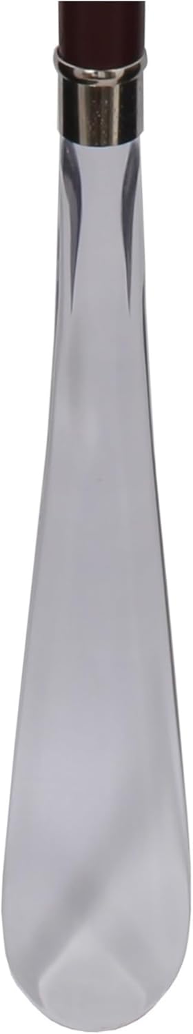 DELFA Design Schuhanzieher Schuhlöffel 70 cm mit Hundekopf als Griff - brauner Holzschaft mit Schlau