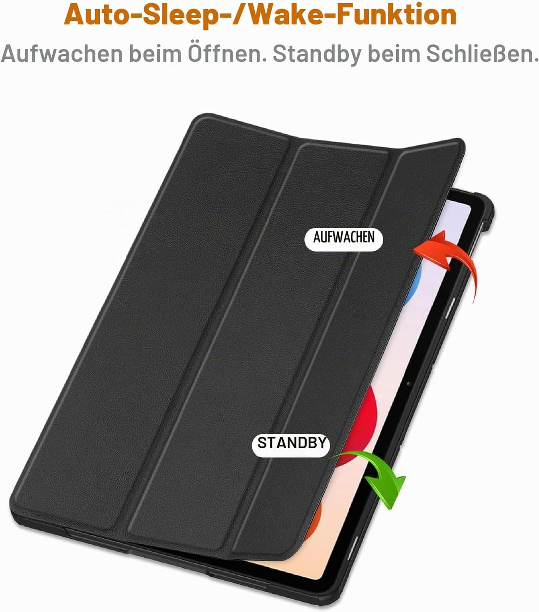 GIOPUEY Hülle Kompatibel mit Xiaomi Redmi Pad 2 Pro 12.1 2025, Flip Case [Bracket-Funktion] 360° Sch