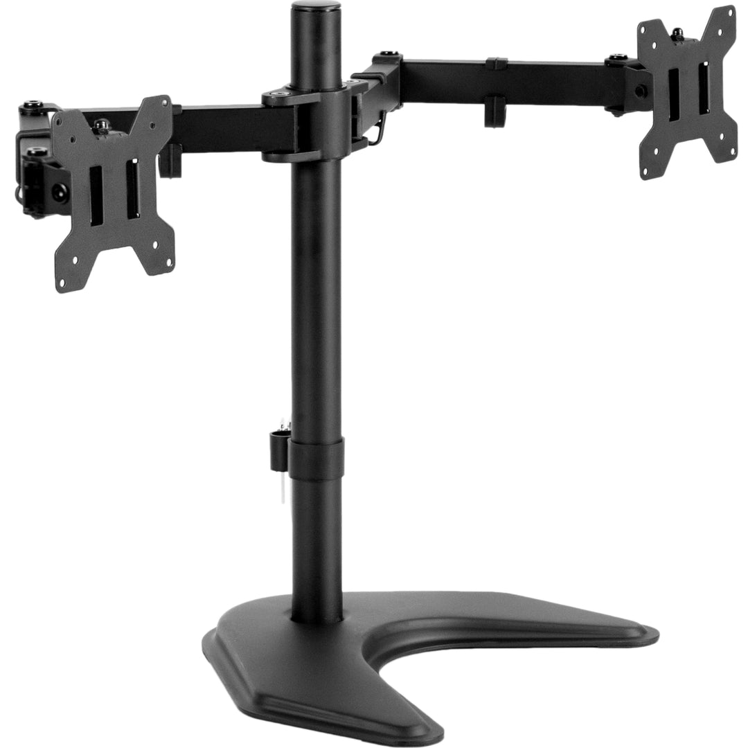 VIVO Dual Monitor Artikulierender Schreibtischständer für 2 Bildschirme bis 27-Zoll, Schwarz Modern,