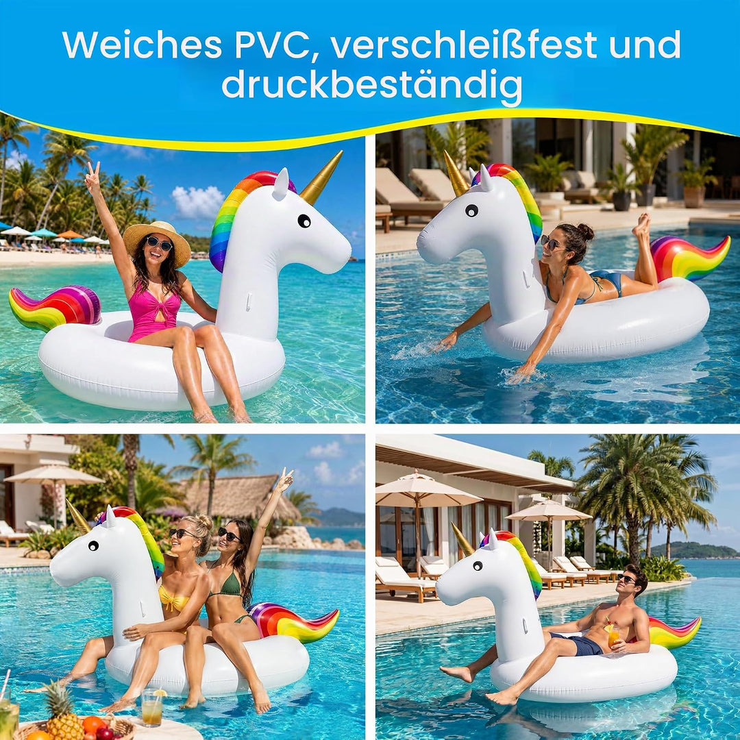 Dracarys Riesiges Aufblasbares Einhorn - Schwimmendes Schwimmbecken - Wasseraufblasbares Spielzeug -