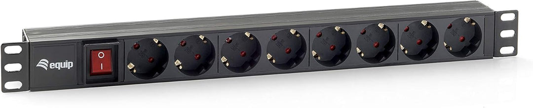 Equip 333283 Steckdosenleiste 48, 3 cm (19 Zoll) 1HE (8-Fach, Schuko, 1, 8m)