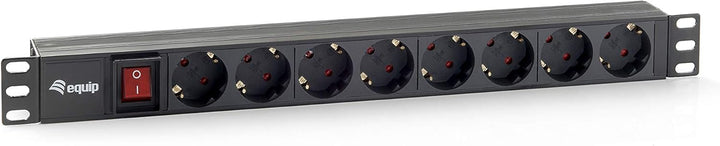 Equip 333283 Steckdosenleiste 48, 3 cm (19 Zoll) 1HE (8-Fach, Schuko, 1, 8m)